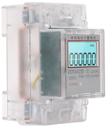 Generic Contatore di Energia Intelligente, Monitor del Consumo Energetico Durevole Display LCD Monofase 2P per Circuito (Standard)