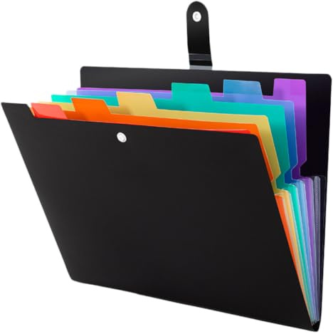 Classeur à Plusieurs Poches A4 en Pp Noir pour Dossiers