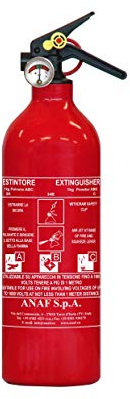 Extincteur 1Kg Poudre ABC avec support métallique NF