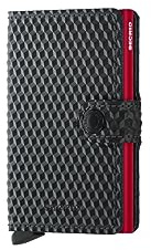 SECRID Portafoglio Miniwallte Cubic Mcu Nero Black/Red Profondità 2.1 cm Lunghezza 6.5 cm Altezza 10.2 cm Pelle
