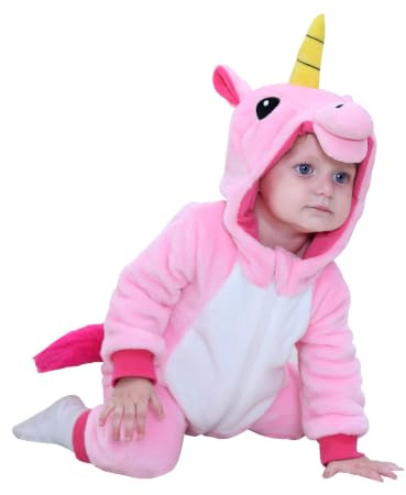 Doladola Baby pojkar flickor flanell djur enhörning sparkdräkt småbarn overaller spädbarn outfit