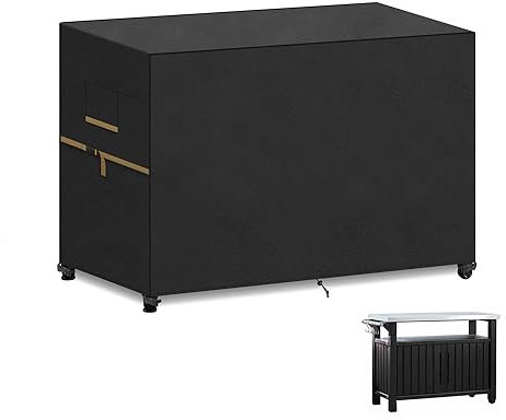 VANSHEIM Griller Abdeckung XXL Grillplane für Keter Unity XL BBQ Beistelltisch Abdeckplane Grillwagen Abdeckhaube Gasgrill Gross Wetterschutzhaube Grill Abdeckplane für Griller Wasserdicht 145x65x100