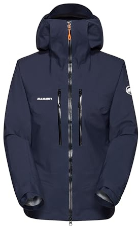 Mammut Veste hardshell pour femme de la série Taiss, XS, bleu foncé, veste fonctionnelle, en DRYtechnology Pro 3 L, Bleu marine/noir, XS