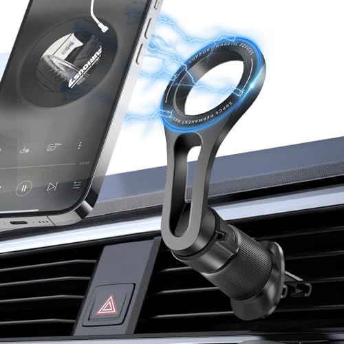 REYGEAK Mobiltelefonhållare bil för MagSafe bilhållare ventilation magnetisk bilhållare stabil bil för iPhone 15 14 13 12 Pro Max (luftutlopp)