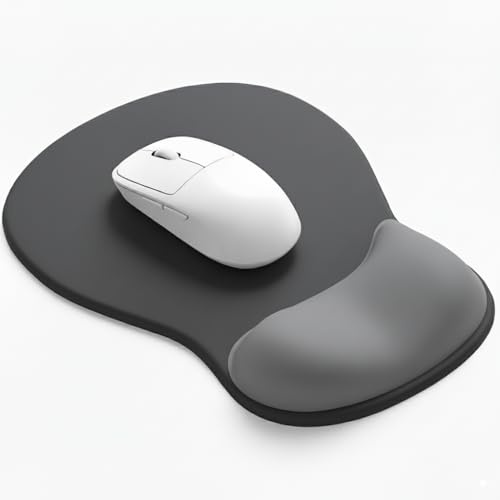 Giecy Tappetino Mouse con Poggiapolsi Gel,Ergonomico Mouse Pad con Base Antiscivolo per Casa e Ufficio(Nero)