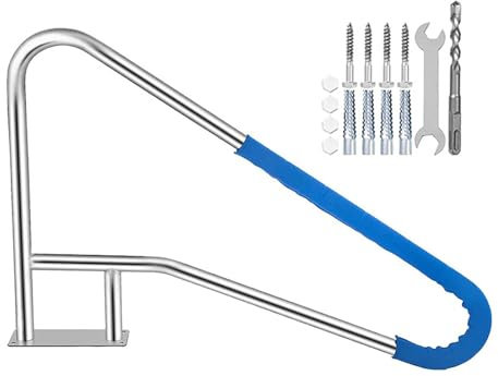 WRYSQBHJYB Pasamanos de Piscina de Acero Inoxidable 304, 91,4 X 137 cm (36 X 54 Pulgadas), para Piscinas Enterradas, Pasamanos de Seguridad, Capacidad de Peso de 113 Kg (250 LB)