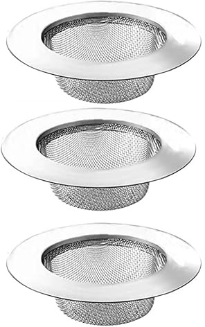 3 filtri di scarico, filtro di scarico in acciaio inox, 7,5 cm, filtro di scarico per doccia, filtro per lavandino, filtro per lavandino, filtro per lavello, per scarico in lavandino, doccia