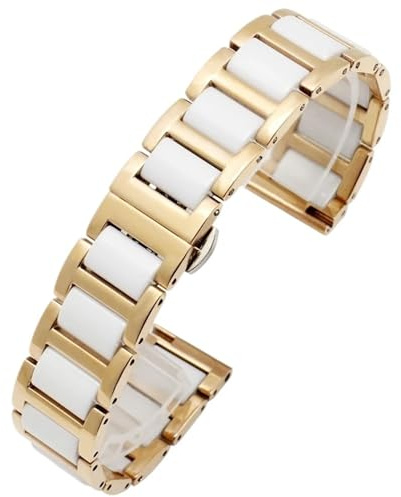 Keramiskt klockband 18 mm 20 mm 22 mm Universal Snabbkoppling Armband Rostfritt stål Vikbart spänne Armband