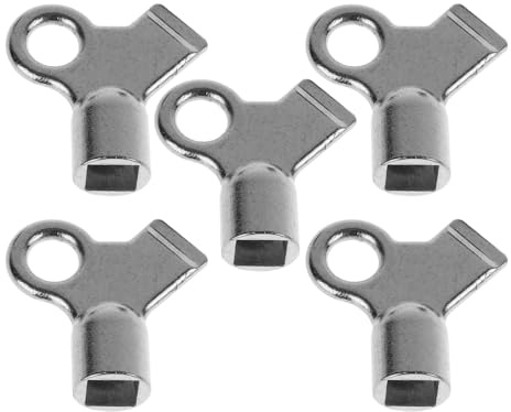 HOMOBABE Llave para Purgar Radiadores Orificio Cuadrado, Juego de 5 Piezas, Herramienta para Válvula de Aire del Radiador, Accesorios para Mantenimiento de Calefacción Doméstica, Durable