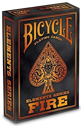 Bicycle 10016974 023174 Elements Series: Fire Kartenspiel, Small, Red