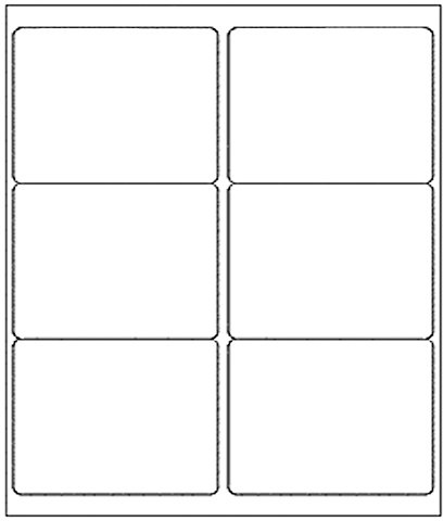 9527 Product 6 up 3-1/3 X 4 Sticker Labels Shipping Address Labels for Laser/Ink Jet Printer,100 Sheets,Total 600 Labels