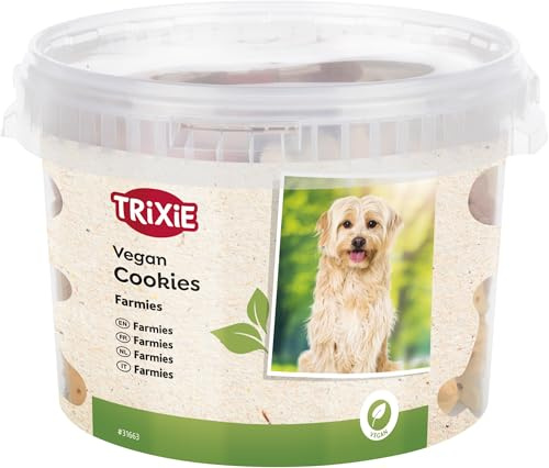 TRIXIE friandises pour Chien Cookie Snack Farmies, 1,3 kg – friandise végane aux ingrédients naturels – récompense Saine pour l'entraînement & à la Maison