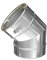 Edelstahlschornstein Schornstein Winkel/Bogen DW 150 inkl. Klemmband 45 Grad