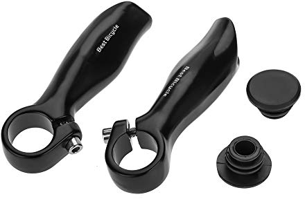 Bicycle Handlebar Ends, 1 Pair Bike Bar Ends Handlebar Security Grips Bar Ends 22.2mm Aluminum Alloy Mountain Bike Handle Bar Ends for Most Bike