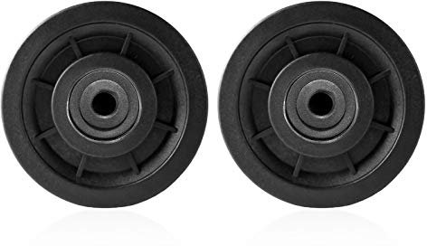 jiuzcare Carrucola Puleggia Palestra 90mm Universale Cuscinetto Puleggia Carrucola Palestra La Puleggia in Plastica Cavo Puleggia Carrucola per Sollevamento Sistema di Pulegge Porta del Garage, 2 PCS