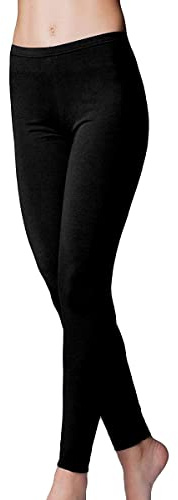 JADEA 3 Pezzi Leggings Pantacollant Donna 4367 Caldo Cotone Felpato. Nero XL