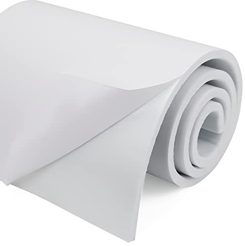 SDLDEER Plaque de mousse en néoprène auto-adhésive multifonction en mousse (Blanc, 300mm X 6mm X 1.5m)