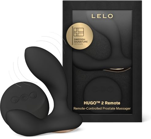 LELO Hugo 2 Remote Prostate Vibrator, Male Sex Toy for Men, Wireless Prostate Massager with Intense Vibrations, Discreet Mens Vibrator, Premium Prostate Toy, Black