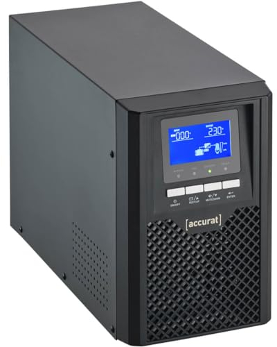 Accurat UPS Unterbrechungsfrei Stromversorgung Guard 1000-1000VA /900W, AC, LCD, RS232, Batteriekühlsystem, EPO, USB-B - Online UPS, USV System