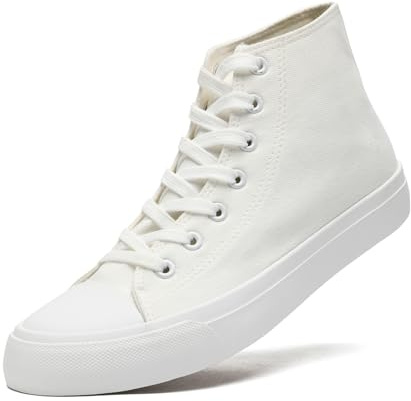 sharllen Scarpe di Tela da Donna，Unisex Uomo Scarpe da Ginnastica Alte Donna Lace up Pumps Plimsolls Casual Sneakers Canvas Plimsoles Scarpe Piatte