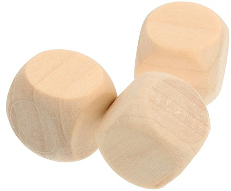 NUOBESTY Lot De 500 Dés En Bois De 18 Mm Cubes Vierges Pour Décoration De Jeux De Puzzle