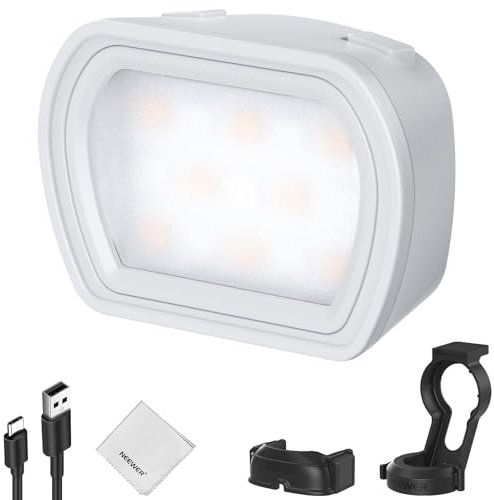 NEEWER BÁSICO Luz Auxiliar Magnética Compatible con dji OSMO Pocket 3 Gimbal Camera Creator Combo, Mini Luz de Relleno LED Recargable USB C con Paño de Limpieza para Grabación Video Selfie Vlog, M21