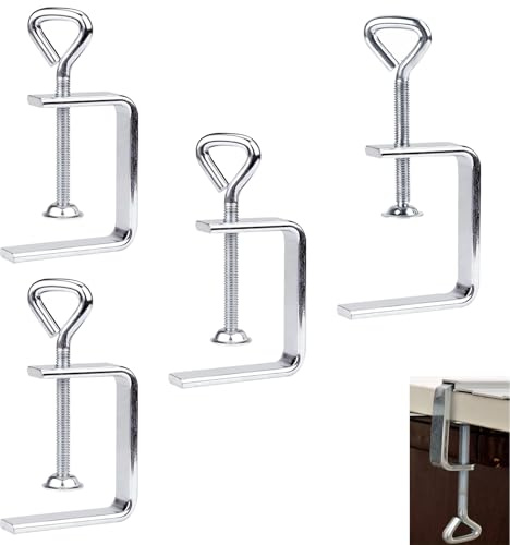 Morsetti A C, 4 Morsetti a Vite Ppiccoli, Morsetto C Argent, Morsetto a C Regolabile Larghezza, C per Lavorazione del Legno, per la Lavorazione del Legno del Mobile Fai da Te