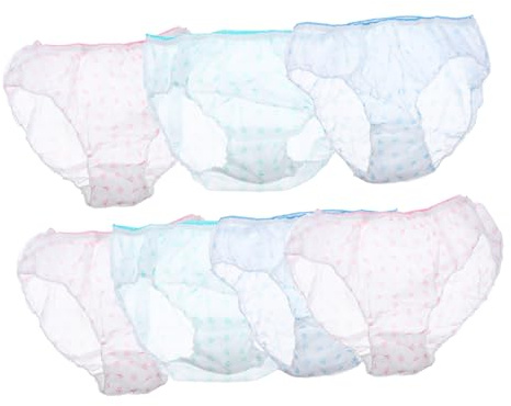 LOLIPPYY Mutandine da Parto Usa e Getta 7 Pezzi Slip Postpartum Elastiche senza Cuciture Non Tessuto e Cotone per Donne Dopo Parto Colore Casuale