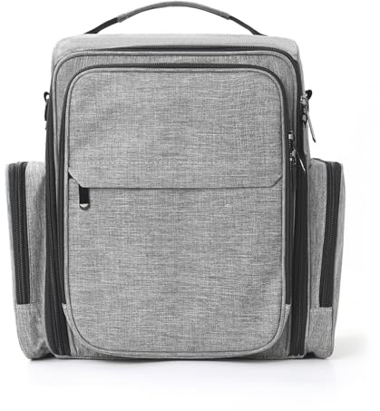 Elegante porta smalto per unghie a 3 scomparti Organizzatore cosmetico resistente all ' acqua Perfetto per esperti e utenti del salone Organizzatore per smalto per unghie con maniglia per trasporto