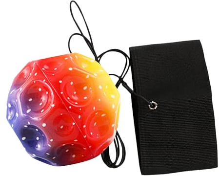Bolas de muñeca en cuerda, bolas de rebote con correa, pelota de rebote elástica en una cuerda - de muñeca para niños, divertidos juguetes para un solo jugador, juegos para ejercicios al