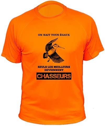 Tee-Shirt Chasse on Nait Tous Egaux Bécasse