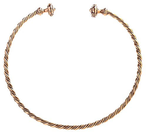 Windalf Keltischer Frauen Torques NARISCA Ø 12.3 cm Frauen Halsreif Handarbeit Bronze