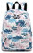 Acmebon Sac à dos imperméable pour les femmes Sac de livre pour Jeune fille Fleur rose