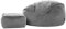 Icon Kingston Sitzsack mit Hocker Samt, Dunkelgrau, Sitzsack Erwachsene mit Füllung, Bean Bag, Samt Sessel, Lounge Sessel, Lounge Stuhl, Schlafzimmer, Wohnzimmer, Wohnzimmer Möbel