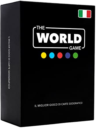 The World Game Gioco di Carte Geografia - Gioco da Tavolo Educativo per Bambini, Famiglie e Adulti per Pasqua - Un Gioco di Società per Ragazzi e Ragazze sul Mundo - In Italiano