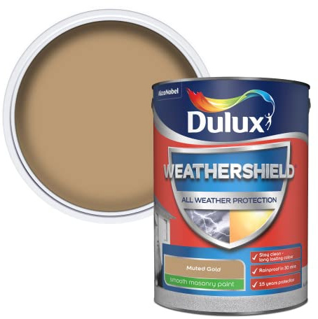 Dulux Weathershield Smooth Masonry Paint - Muted Gold - 5L