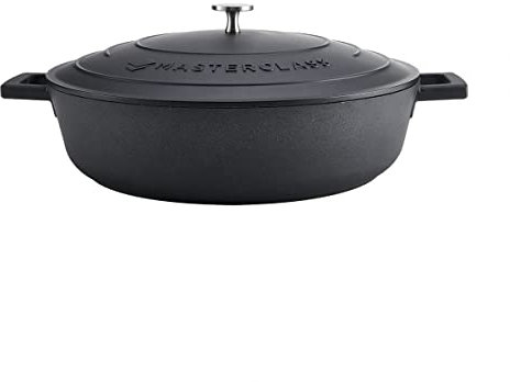 MasterClass Aluminiumguss-Auflaufform, schwarz, flach, 32 cm, 5 Liter, Geschenkbox