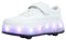 HUSKSWARE Jungen Mädchen Rollschuhe Schuhe Mit 4 Rollen Skateboardschuhe, verstellbar Jugend Schuhe mit Rollen, Weiß 36 EU