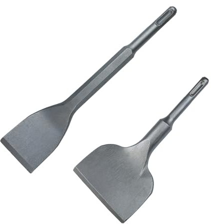 SDS Plus - Cincel doblado en ángulo de 165 mm x 75 mm y 200 mm x 40 mm, cincel para azulejos de ladrillos de cerámica