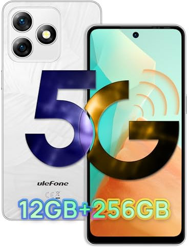 Ulefone Note 18 Ultra 5G Smartphone, 12GB+256GB/SD-2TB, 50MP+32MP, 6,78 FHD+, 5450mAh, Android 13, MTK Dimensity 720, Dual SIM 5G, Simlockfrei, NFC, 2 Jahre Garantie, Weiß