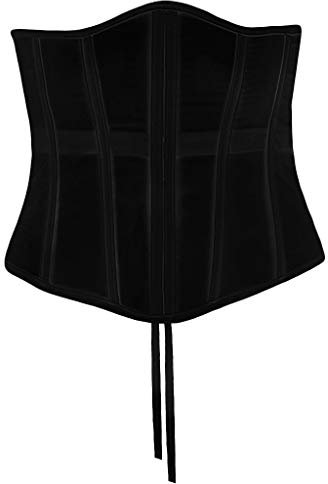 Maxtonser Unterbrustkorsett für Damen, Netzstoff, Bandage, Bustier, Taillenmieder, Bodyshaper, Schwarz, Größe L