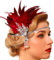 Fashband Feder-Strass-Stirnband, 1920er Jahre, Kristall-Quaste, Stirnband, Flapper-Kopfschmuck, Kostüm, Haarschmuck für Damen (R, Einheitsgröße)