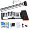 Roll Up Piano Keyboard,Tragbare 88 Tasten elektronische Tastatur Handrolling Klavier,Rollklavier Flexibles Elektronisches Keyboard Klavier für Kinder Erwachsene Anfänger Geschenk