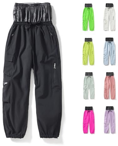 Yunshenla Skihose Damen Herren, Thermo Snowboardhose Winterhose Winddicht Softshell Schneehose Unisex Hiking Schneehose Wasserdicht Atmungsaktiv Outdoorhose Baggy Ski Pants Slim Fit Skihose(#01,L)