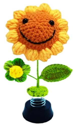 Tongyixin Decorazione Auto Girasole, Cruscotto Decorazione Accessori, Ornamento oscillante, regalo divertente per uomini, donne, familiari e amici