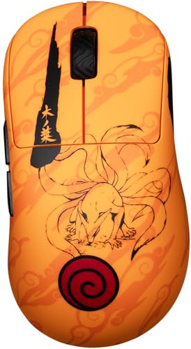 Konix Naruto Shippuden Gaming-Maus kabelgebunden/kabellos PC - Nummerierte Pro Collector Edition - 26.000 DPI - 70 Std. Akkulaufzeit - Kurama-Motiv