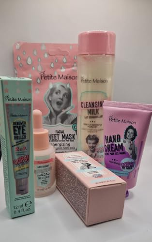 Set/ KIT de Cuidado Facial, Kit de 6 Piezas con Sérum Antioxidante, Mascarilla Facial, Crema de Manos, Limpiador, Rodillo para Ojos