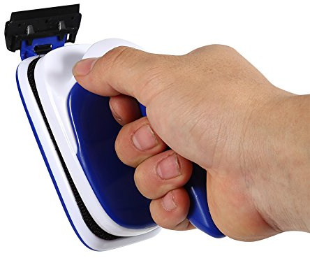 KIMISS Cleaner per Acquario Magnetico, Raschiatori di Alghe Strong Magnet Facilita Il Vetro di Pesce a Pennello Mobile Vetro Pulizia di Raschia (L)