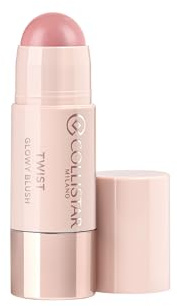 Collistar Twist Glowy Blush Stick Viso Occhi Labbra, Blush in Stick Cremoso 3-in-1 con Acido Ialuronico, Colore Modulabile, Idratante, Finish Luminoso, Supernova, 5 gr