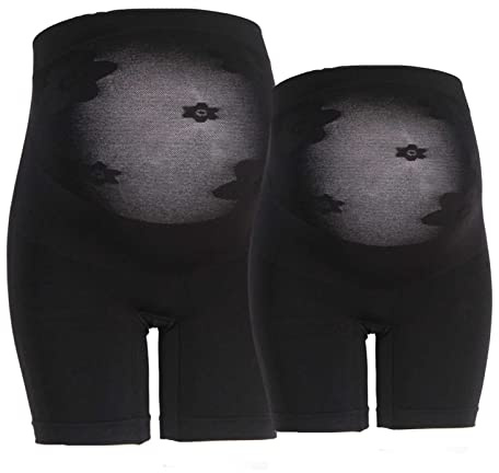 LYGXWJFC Säkerhetscertifiering Dammoderskap Shapewear hög midja mage rt trosor Gravidunderkläder paket med 2
